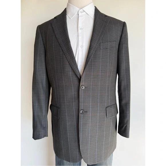 Joseph Abboud Sport Coat Blazer Men's Size‎ 42R Wool Plaid READ